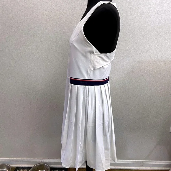 G/Fore G4 Womens XL Pleated Dress Tennis Golf Racerback Stretch White NWOT - Picture 8 of 9